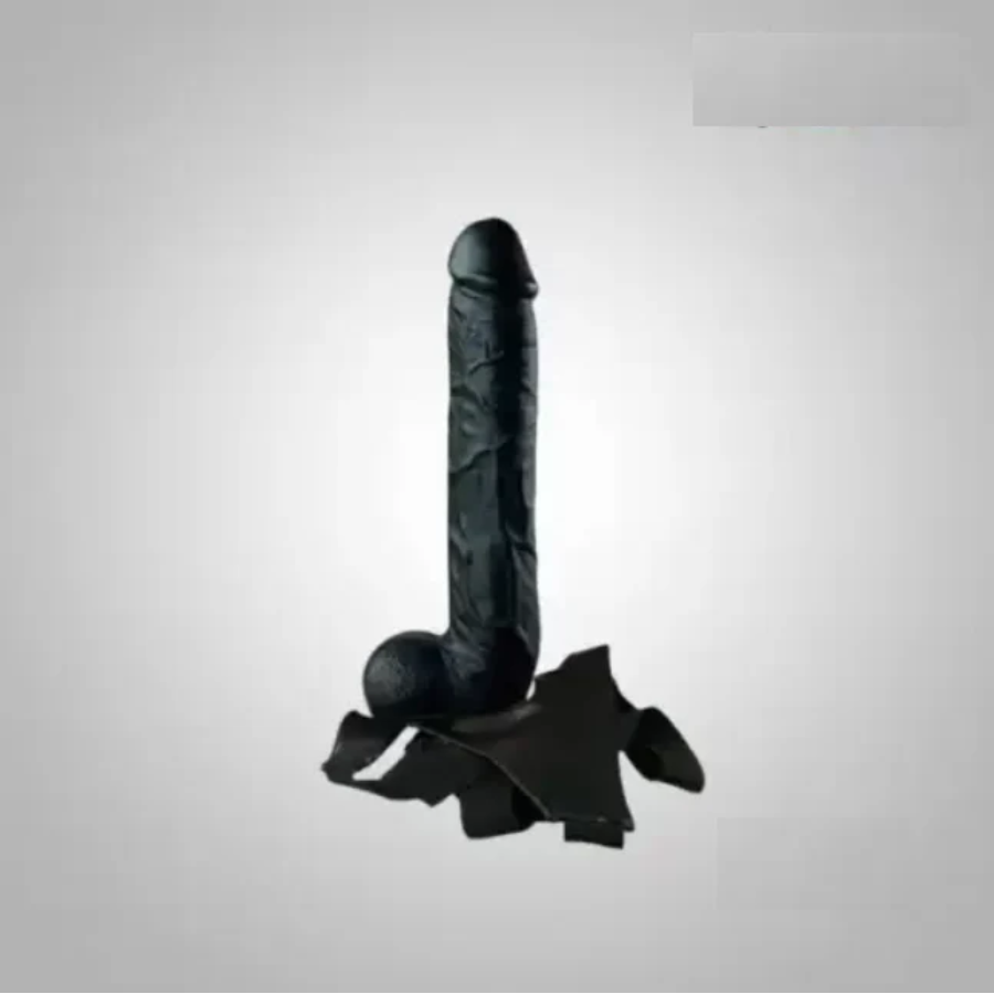 Black Strap Dildo in 10 Inch with belt