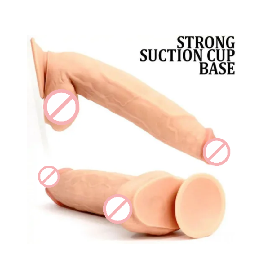 Large Thick Realistic Liquid Silicone Big 11 Inch Dildo with Suction Cup