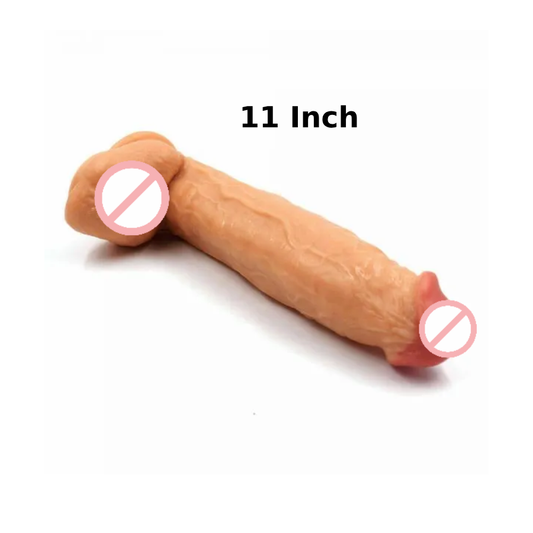 Large Thick Realistic Liquid Silicone Big 11 Inch Dildo with Suction Cup