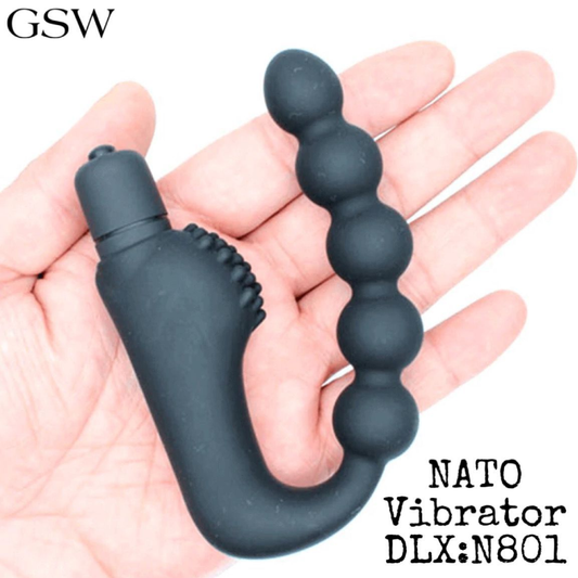 NATO Remote-Control Vibrating Anal Beaded Butt Plug