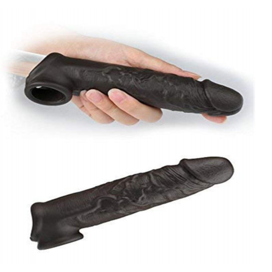 Black Color Reusable Penis Sleeve