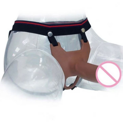 9 Inch Curve Silicon Belt Condom