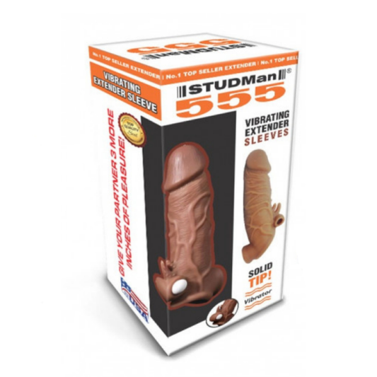 Vibrating Silicone Extender Penis Sleeve for Men