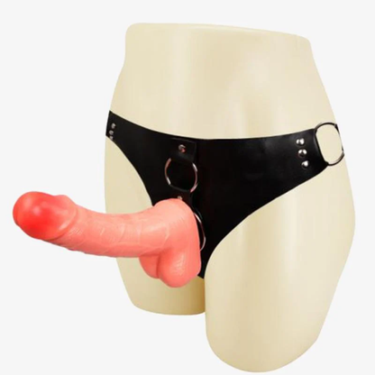 Solid Belt Strap On Dildo With Balls for Lesbian