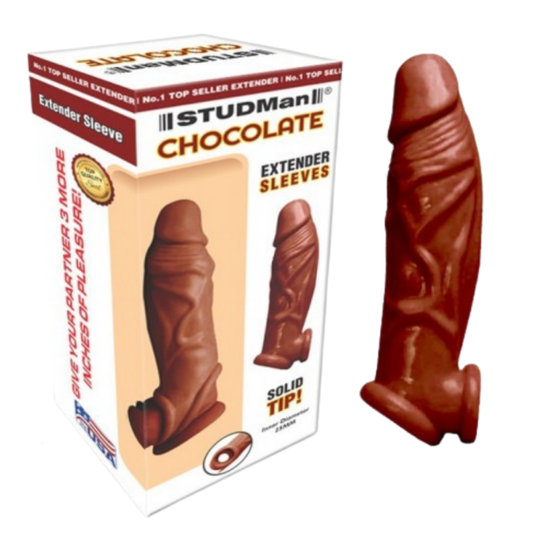 Chocolate Reusable Silicone Penis Sleeve